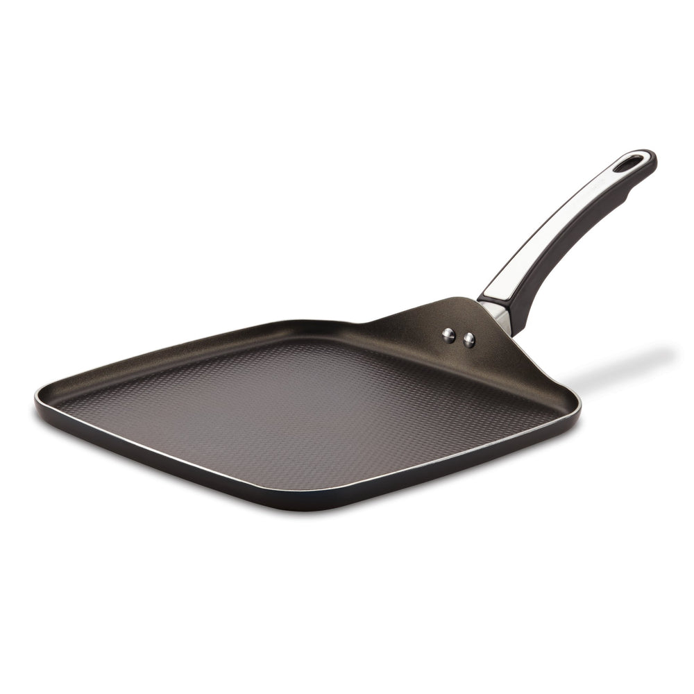 FELAMP All in One Pan 11 Inch Copper Grill Pan Non-Stick Square Griddle Pan  with Stainless Steel Handle Dishwasher Safe Oven Safe PTFE PFOA