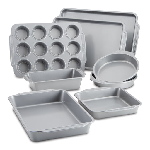 Farberware 8 Piece Nonstick Bakeware Set, Gray