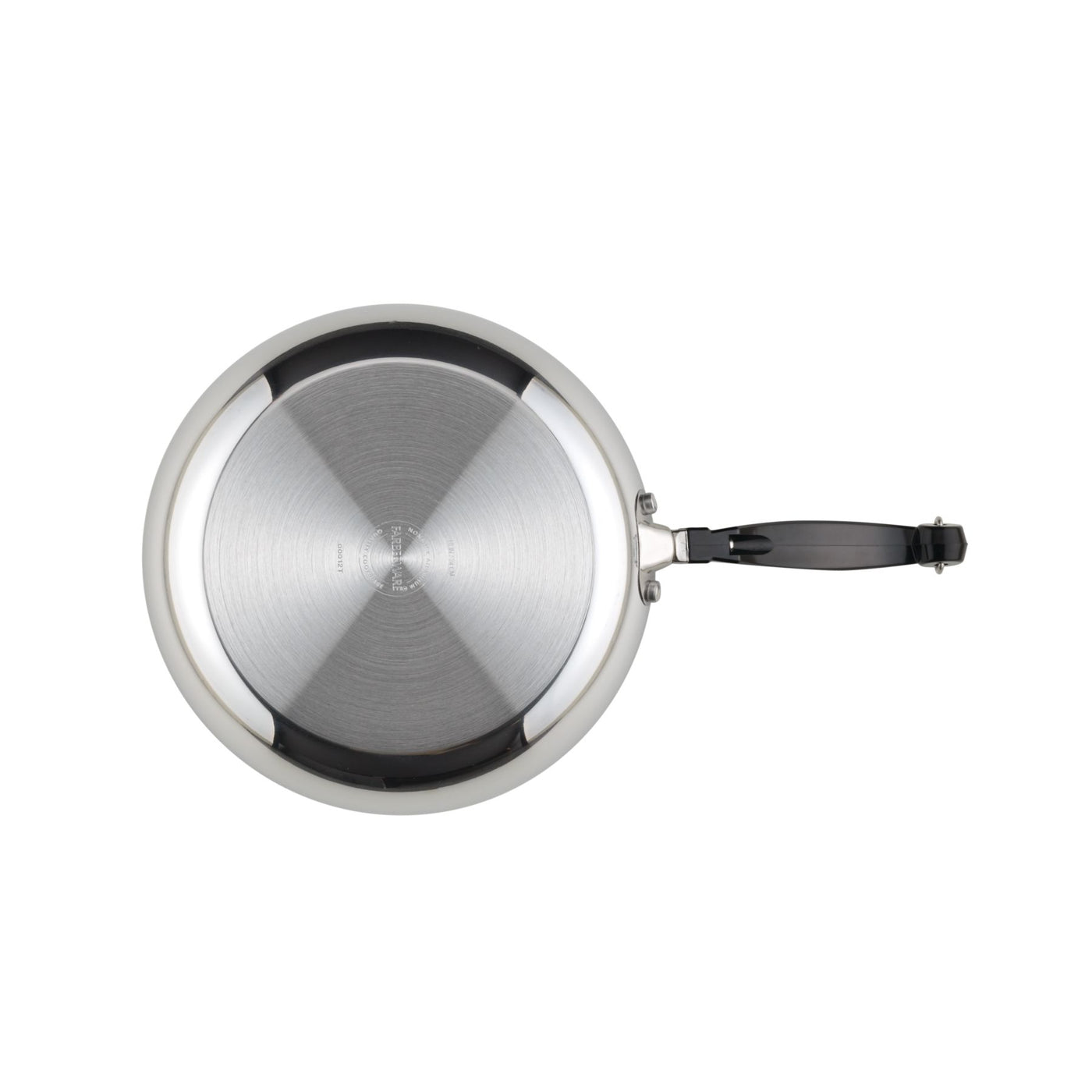 The Classic Series Stainless Steel 15-Piece Cookware Set includes a nonstick frying pan with a sleek black handle, designed for dishwasher-safe convenience that can be admired from above.