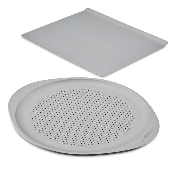 Nonstick Baking Sheet and Pizza Crisper Pan Set – Farberware Cookware